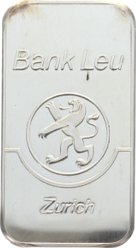 100 Gramm Silberbarren Bank Leu Zürich